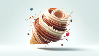 Poster - Ice cream splashes