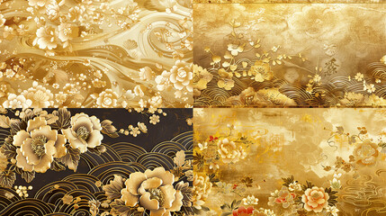 Wall Mural - golden christmas background