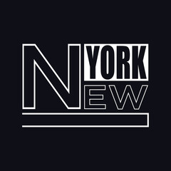Sticker - New york text typography design for tshirt print, canvas print, mug print, print on demand.
