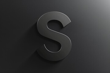 Wall Mural - Black and white image of the letter S, suitable for various design projects