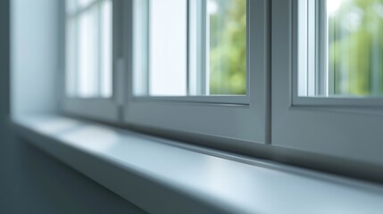 Poster - Close up of a window sill in a room. Suitable for home decor concepts
