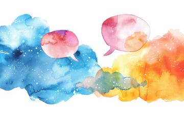 Poster - Colorful speech bubbles for various design projects