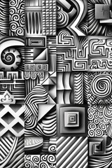 Poster - A monochromatic abstract design suitable for various projects