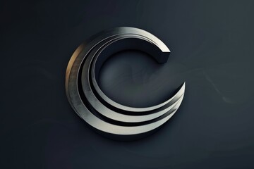 Poster - Close up of metal object on black surface, perfect for industrial designs