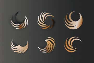Poster - Collection of four different spiral shapes. Ideal for educational materials