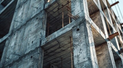 Aufkleber - Detailed view of a construction site, ideal for construction industry concepts