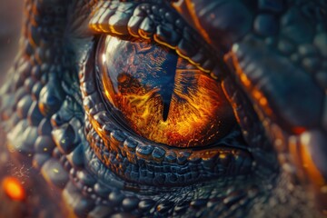 Poster - Detailed close up of a dragon's eye. Suitable for fantasy themes