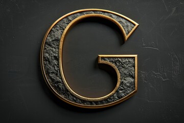 Poster - Detailed view of a metal letter G