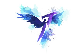 Poster - A colorful bird soaring through the sky. Suitable for nature and wildlife concepts