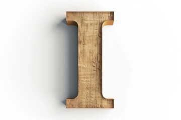 Poster - A close up of a wooden letter on a wall. Perfect for educational or interior design concepts