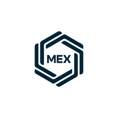 MEX logo. M E X design. White MEX letter. MEX, M E X letter logo design. M E X letter logo design in FIVE, FOUR, THREE, style. letter logo set in one artboard. M E X letter logo vector design.