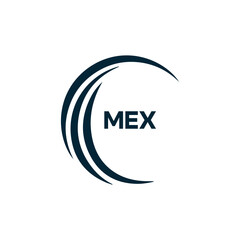 MEX logo. M E X design. White MEX letter. MEX, M E X letter logo design. M E X letter logo design in FIVE, FOUR, THREE, style. letter logo set in one artboard. M E X letter logo vector design.