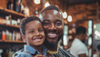 © terra.incognita - A man and a child are sitting in a barbershop