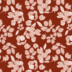 Wall Mural - seamless pattern with flowers