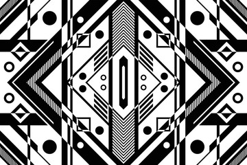 Poster - Black and white abstract minimal background. Geometric illustration.