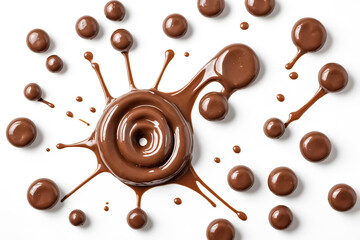 Sticker - Melted Chocolate Splashes and Drops