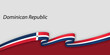 © Katyam1983 - 3d ribbon with national flag Dominican Republic isolated on white background