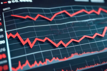 Wall Mural - stock market graph down lose bankrupt 