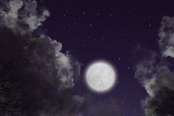 Naklejka na meble moon and stars