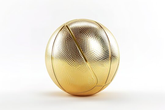 3D rendering sport gold basketball