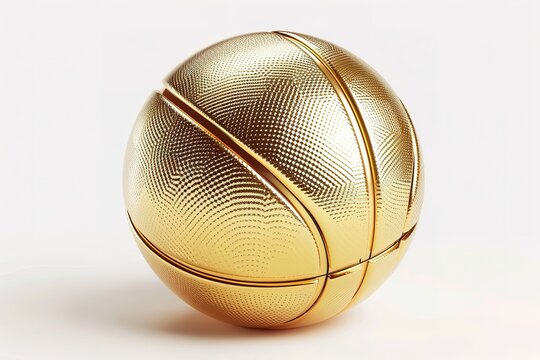 3D rendering sport gold basketball