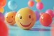 © Shadowkiruu - A group of colorful balloons with a smiling face in the middle