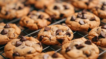 Canvas Print - Home baked tasty chocolate chip cookies