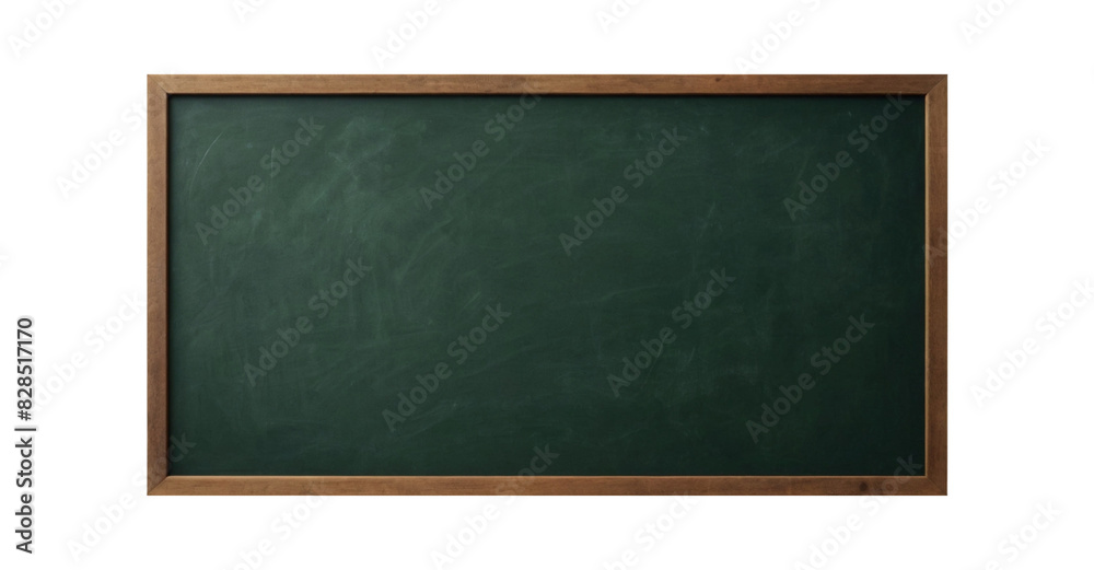 empty green chalkboard with wooden frame. blank blackboard png isolated ...