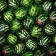 Wall Mural - watermelons full background
