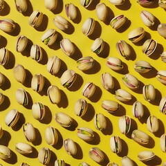 Wall Mural - pistachios full background in top view
