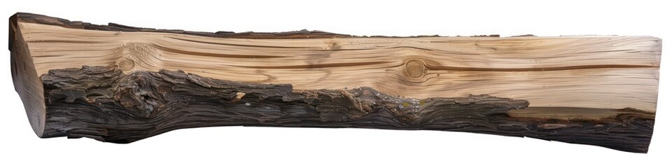 Wall Mural - wooden log isolated on a white background 
