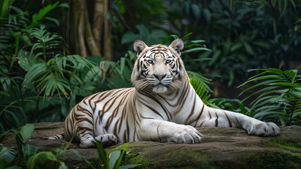 close up of a tiger in the jungle, portrait of a tiger, tiger in the forest