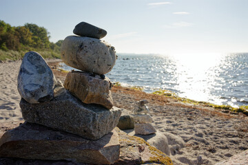 Scenic view of southern beach of Fehmarn Island, on the Baltic Sea, Germany