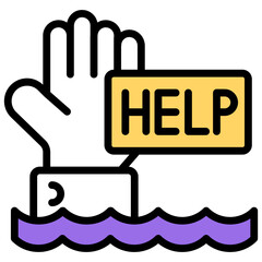 Sticker - Perfect design icon of help

