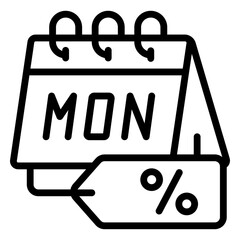 Poster - A colored design icon of Monday sale

