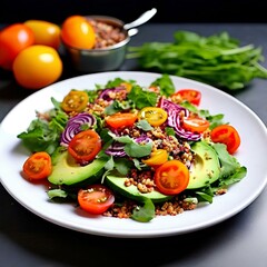 salad with tomatoes and cucumbers