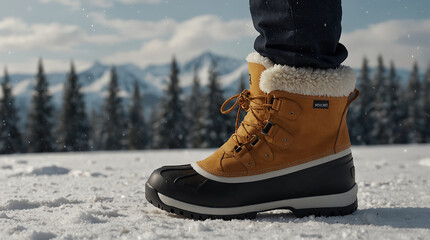 Wall Mural - snow boot new design 