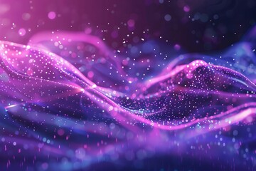 Wall Mural - mesmerizing purple science technology light particles on glowing background ai generated abstract image