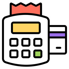 Sticker - Perfect design icon of billing machine

