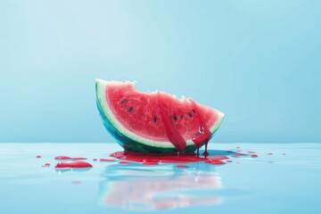 Wall Mural - Fresh Watermelon with Juicy Drips