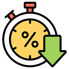 Canvas Print - Perfect design icon of discount time

