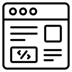 Unique design icon of web coding

