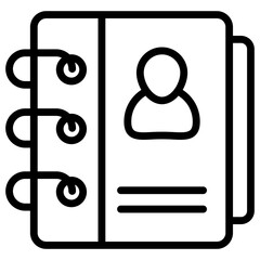 Sticker - Premium download icon of contact book

