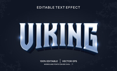 viking nordic 3D text effect template