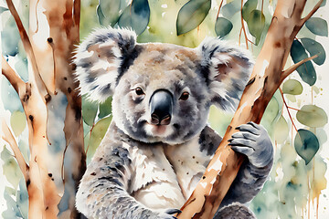 Poster - koala in the tree