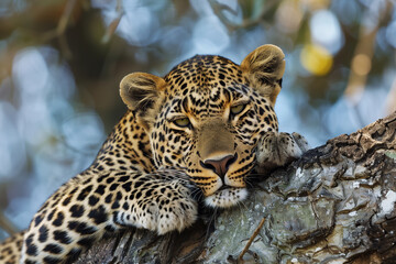 Wall Mural - beautiful big leopard