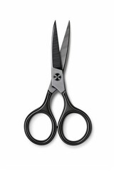 Poster - A pair of scissors on a plain white background. Suitable for office or crafting concepts