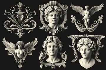 Wall Mural - Beautiful statues of heavenly beings. Ideal for religious projects