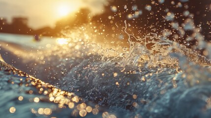 Poster - Close up of a powerful ocean wave. Perfect for nature and travel concepts