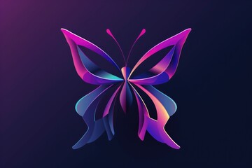 Poster - Vibrant butterfly on dark backdrop, perfect for nature designs